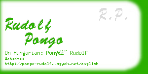 rudolf pongo business card